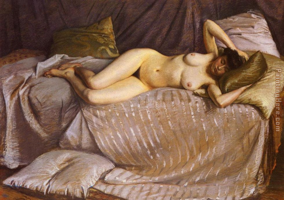 Gustave Caillebotte Naked Woman Lying on a Couch